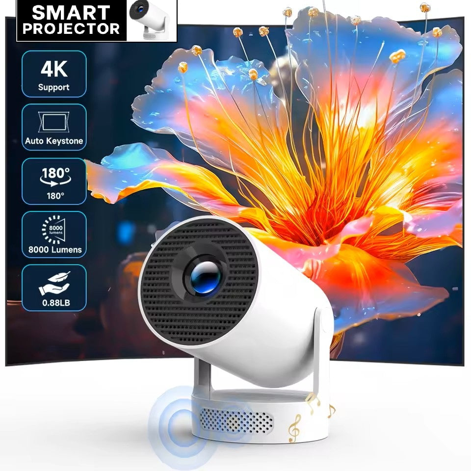 [PRO Model] Smart Portable Cinema Projector - Home Movie Projector - Netflix Certified [4K Quality]